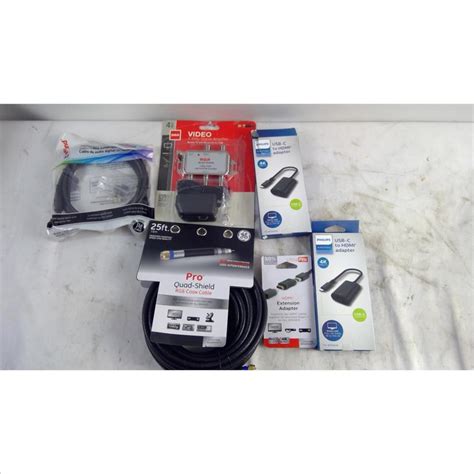 Hdmi Adapters, Coax Cable, And More, 6 Pieces | Property Room