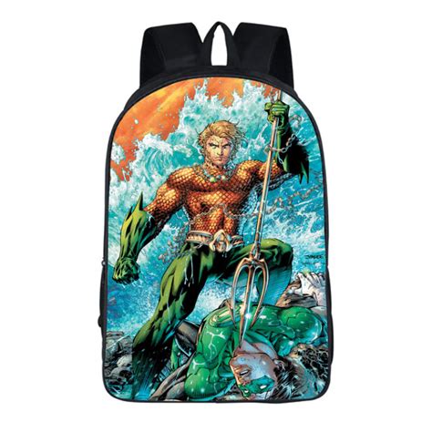 16‘aquaman Backpack School Bag Tanime