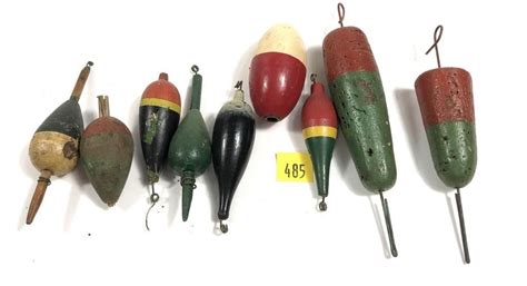 Lot: 9 Assorted vintage bobbers | Live and Online Auctions on HiBid.com