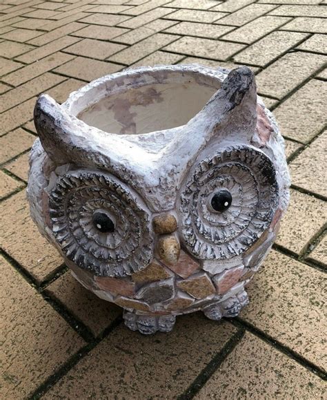 Polystone Owl Garden Ornament Planter By Country Living