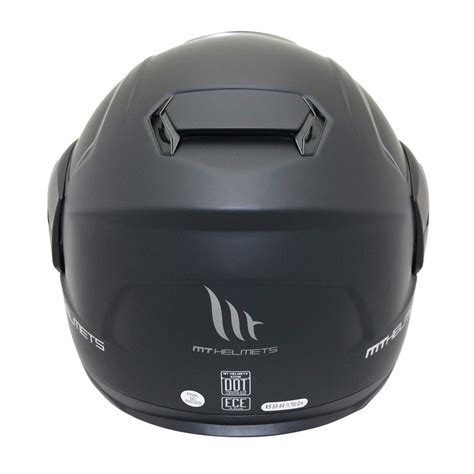 Casco Modular Abatible MT Atom Doble Pantalla Negro Mate En