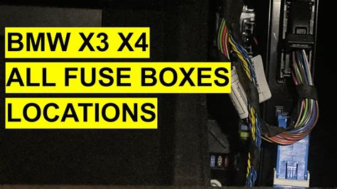 Fuse Box Panel Locations On Bmw X3 X4 2011 2017 F25 F26 Youtube