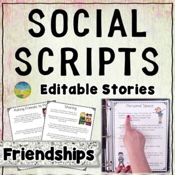 Social Scripts For Friendships Editable Stories Narratives TPT