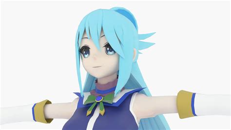 Aqua Konosuba 3d Model By Ilham45