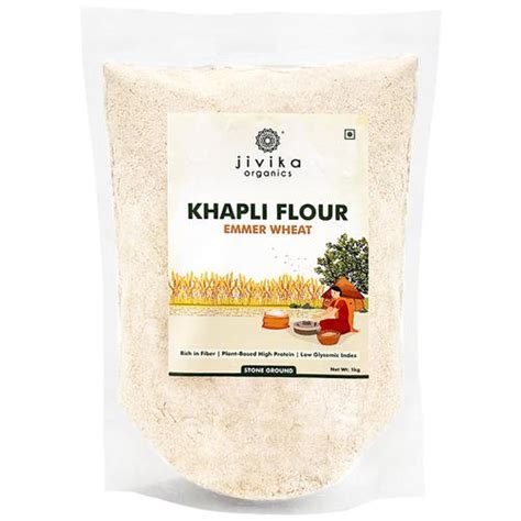 Buy Jivika Naturals Emmer Wheat Khapli Flour High In Fiber Easy To