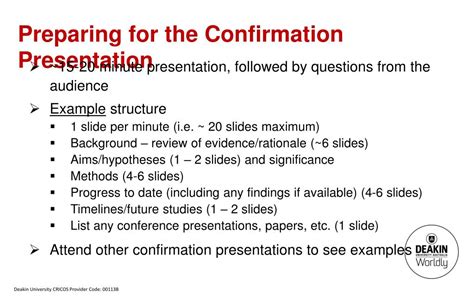 Ppt Preparing For Confirmation Of Candidature Powerpoint Presentation