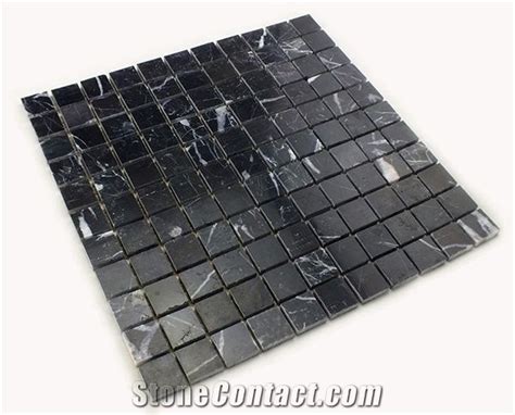 Square Nero Marquina Marble Bathroom Mosaic Tiles from China ...