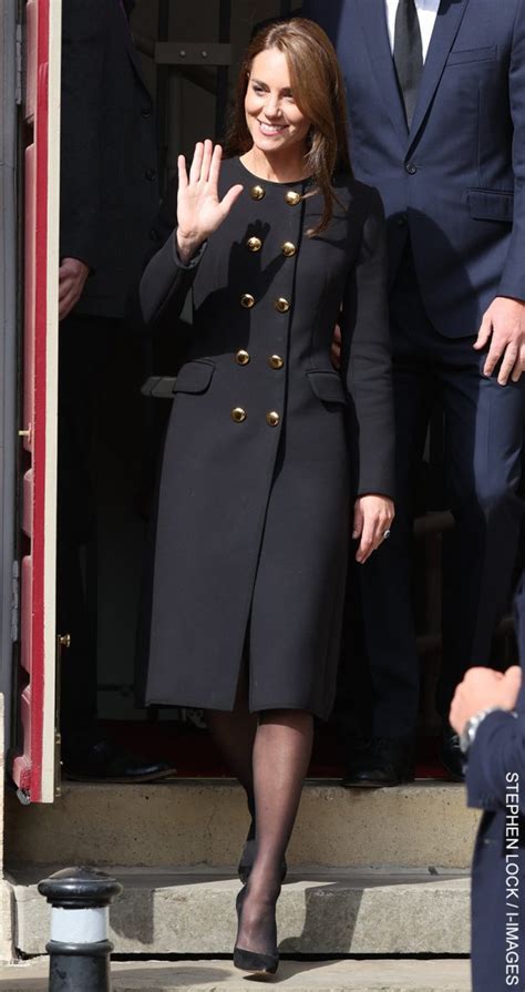 Kate Middleton wears D&G Coat To Thank Windsor Volunteers