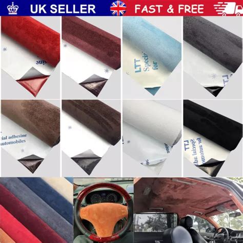 Self Adhesive Faux Suede Fabric Wrap Film Sticker Stretch For Car