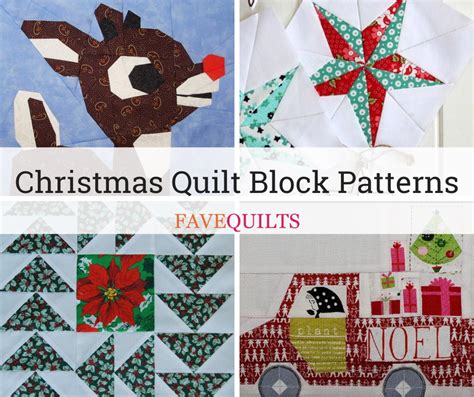 14+ Free Christmas Quilt Block Patterns | FaveQuilts.com