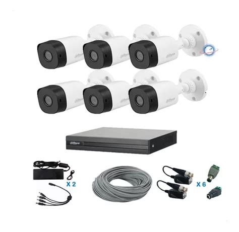 Kit Video Vigilancia 6 Cámaras 1080p Dahua Baluns Cable Utp Meses sin