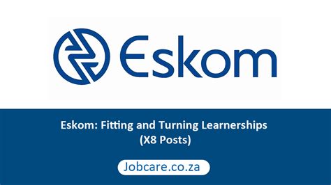 Eskom Fitting And Turning Learnerships X Posts Jobcare