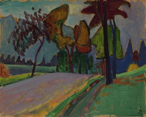 Gabriele Münter1877 1962LANDSTRASSE HERBST COUNTRY ROAD IN AUTUMN