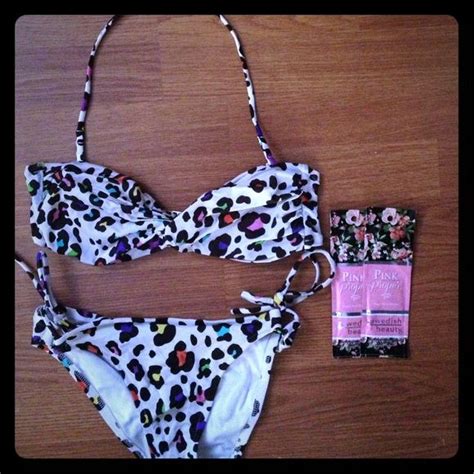 VICTORIA S SECRET PINK RAINBOW CHEETAH BIKINI Cheetah Bikini