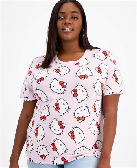 Love Tribe Trendy Plus Size Hello Kitty T Shirt Macys