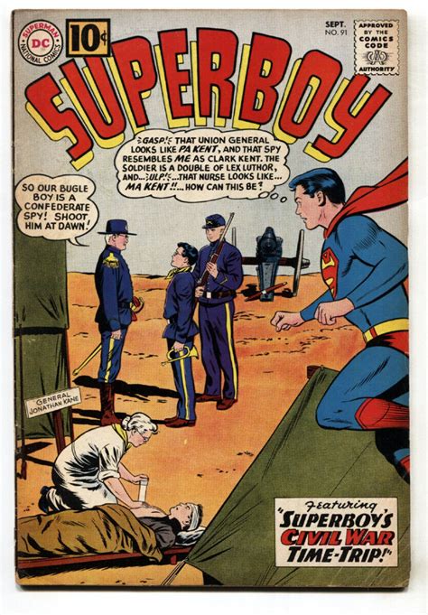 Superboy 91 1961 Civil WAR Issue Dc Silver AGE Comic Books Silver