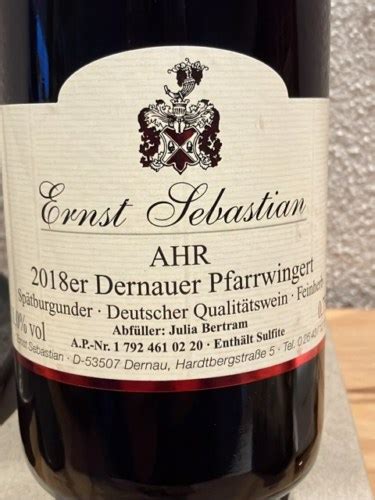 Weingut Ernst Sebastian Dernauer Pfarrwingert Sp Tburgunder Feinherb