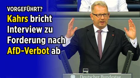 Forderung Nach AfD Verbot SPD Politiker Bricht Interview Ab