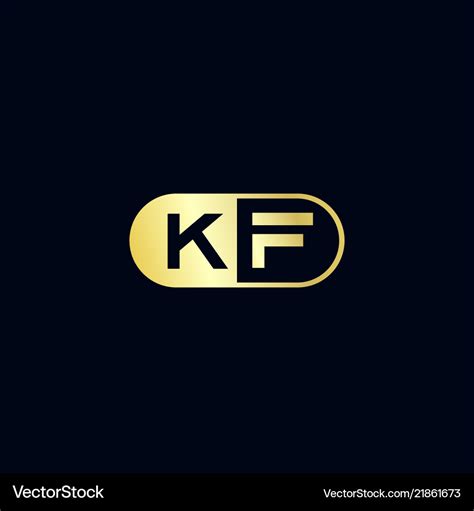 Initial letter kf logo template design Royalty Free Vector