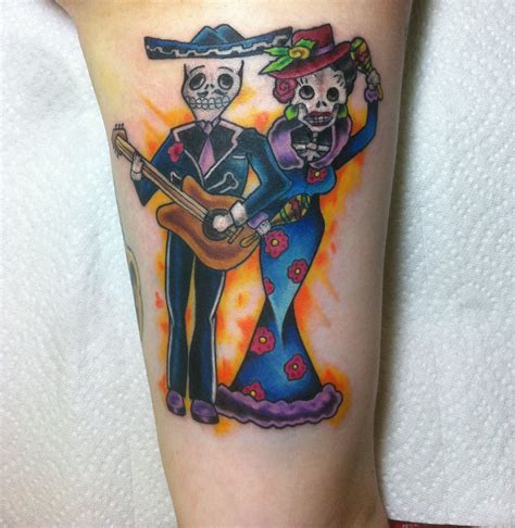 Dia De Los Muertos Mariachi Tattoo