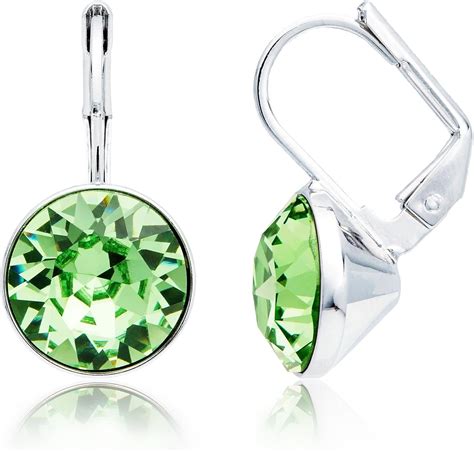 Myjs Bella Rhodium Berzogene Mini Tropfen Ohrringe Mit Peridot Gr Nen