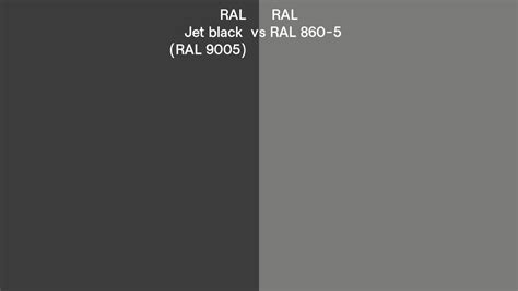 RAL Jet Black Vs RAL 860 5 Side By Side Comparison