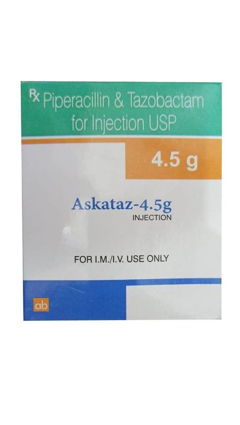 Piperacillin Tazobactam Askataz 4 5g Injection At Rs 546 Vial In Varanasi