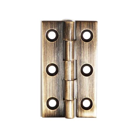 Fingertip Design 50mm X 28mm Solid Brass Cabinet Butt Hinges Antique