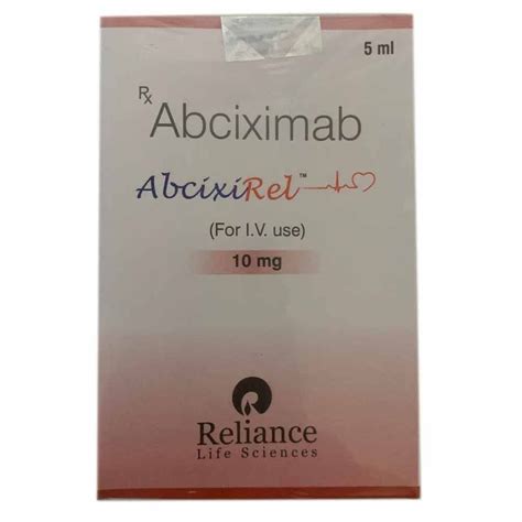 Reliance 10mg 5ml Abciximab Injection At 1250 Piece In Gurgaon ID