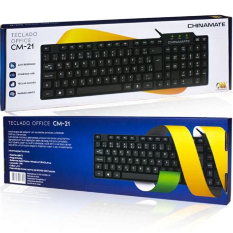 Teclado Office Cm Fio Chinamate Loja Dumas Inform Tica