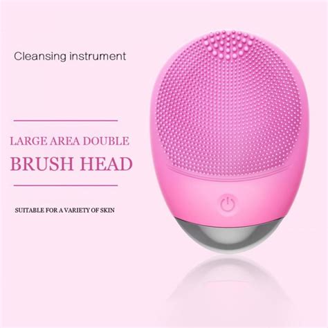 Mini Electric Face Facial Cleansing Brush Silicone Sonic Cleaner Deep