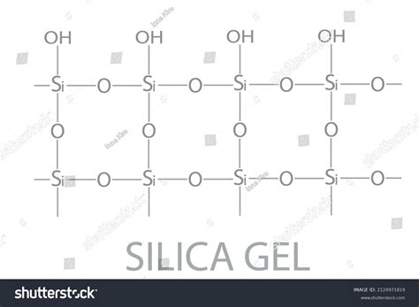 Silica Gel Molecular Skeletal Chemical Formula Stock Vector (Royalty ...