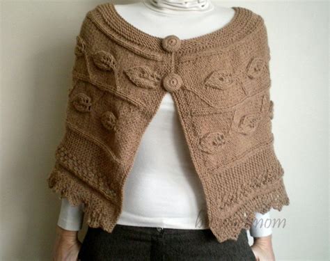 Https Flic Kr P BuD5SX Knit Lacey Brown Poncho Wrap Capelet Women