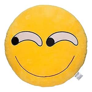 Sinister EvZ 32cm Emoji Smiley Emoticon Yellow Round Cushion Stuffed