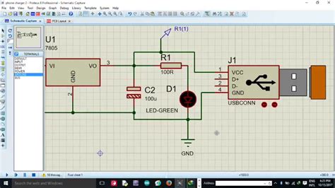 Proteus Smartphone Charger Circuit Simulation From Ac Source Youtube