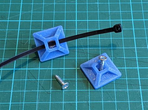 Free Stl File Cable Tie Base For Screw Fixing・3d Print Design To Download・cults