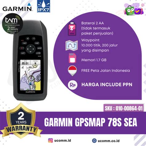 Jual Garmin GPSMAP 78S GPS 78 S Bahasa Indonesia Free Peta Garansi