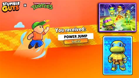 Stumble Guys 0 70 Update New Power Jump Special Emote Stumble Guys X Teenage Mutant Ninja