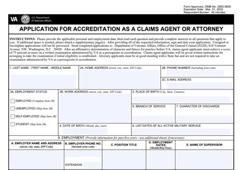 Printable Va Form 21