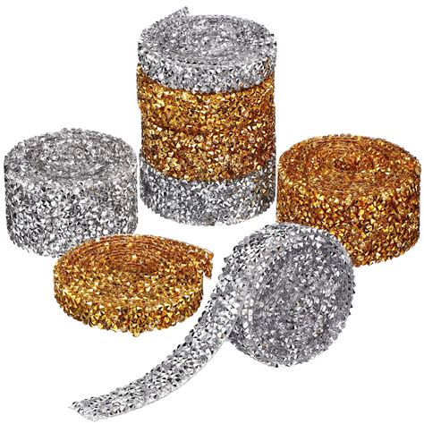 Rolls Resin Rhinestone Ribbons Self Adhesive Ribbon Roll Glitter