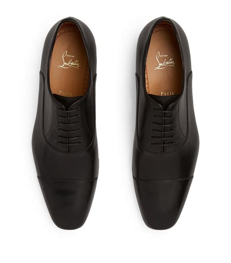 Mens Christian Louboutin Black Greggo Calfskin Oxford Shoes Harrods UK