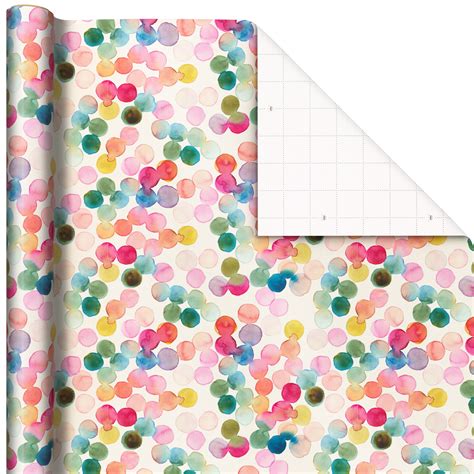 Watercolor Dots Wrapping Paper Roll 20 Sq Ft Wrapping Paper Hallmark