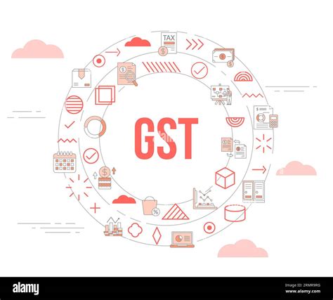 Gst Goods And Services Tax Concept With Icon Set Template Banner And