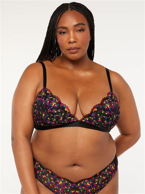 Steamy Floral Lace Bralette In Black And Multi Savage X Fenty