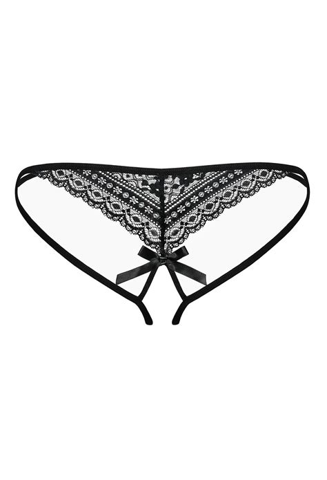 Tanga Mit Spitze Ouvert Slips Strings Club Hot Fashion Odretto Highheels