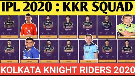 Ipl 2020 Kolkata Knight Riders Team Squad Kkr Confirm And Final Squad