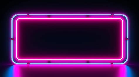 Premium AI Image | neon border and frame design background Illustration