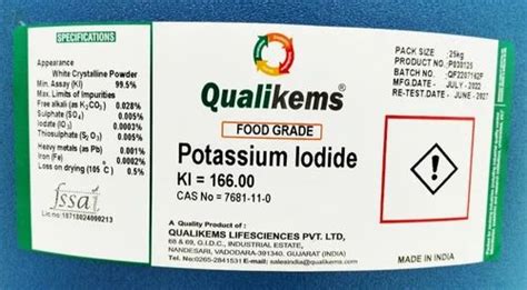 Potassium Iodide Food Grade at best price in Vadodara | ID: 26746355688