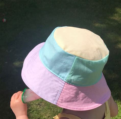 Pastel Reversible Hat Bucket Hat Rainbow Multicoloured Etsy Uk