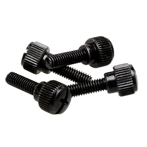 M4x8mm 12pc Knurled Head Thumb Screws Shoulder Phillips Slotted